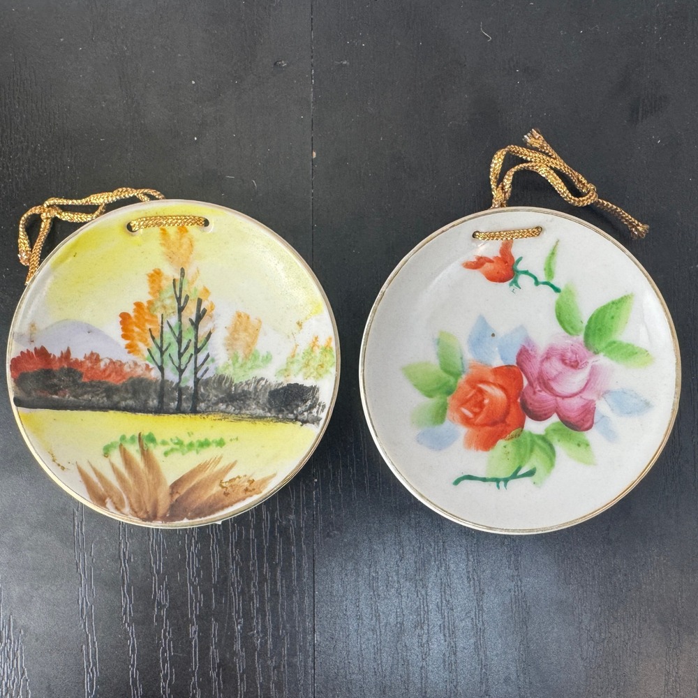 Vintage Blume Made In Japan Decorative Wall Plates Roses Landscape